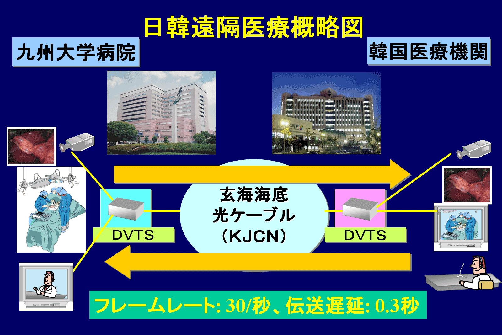 日韓遠隔医療概略図