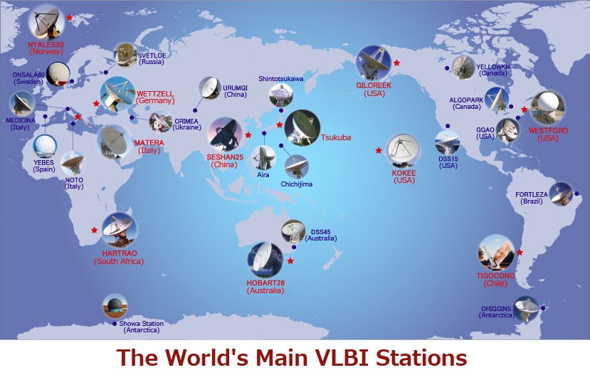 The World’s Main VLBI Stations