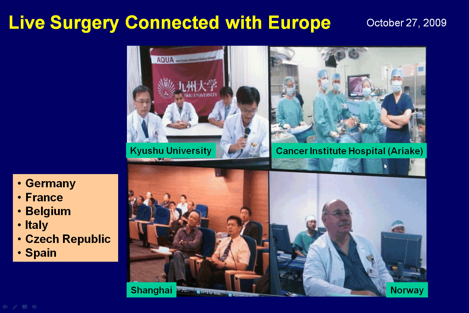 Live Surgery Connected with Europe